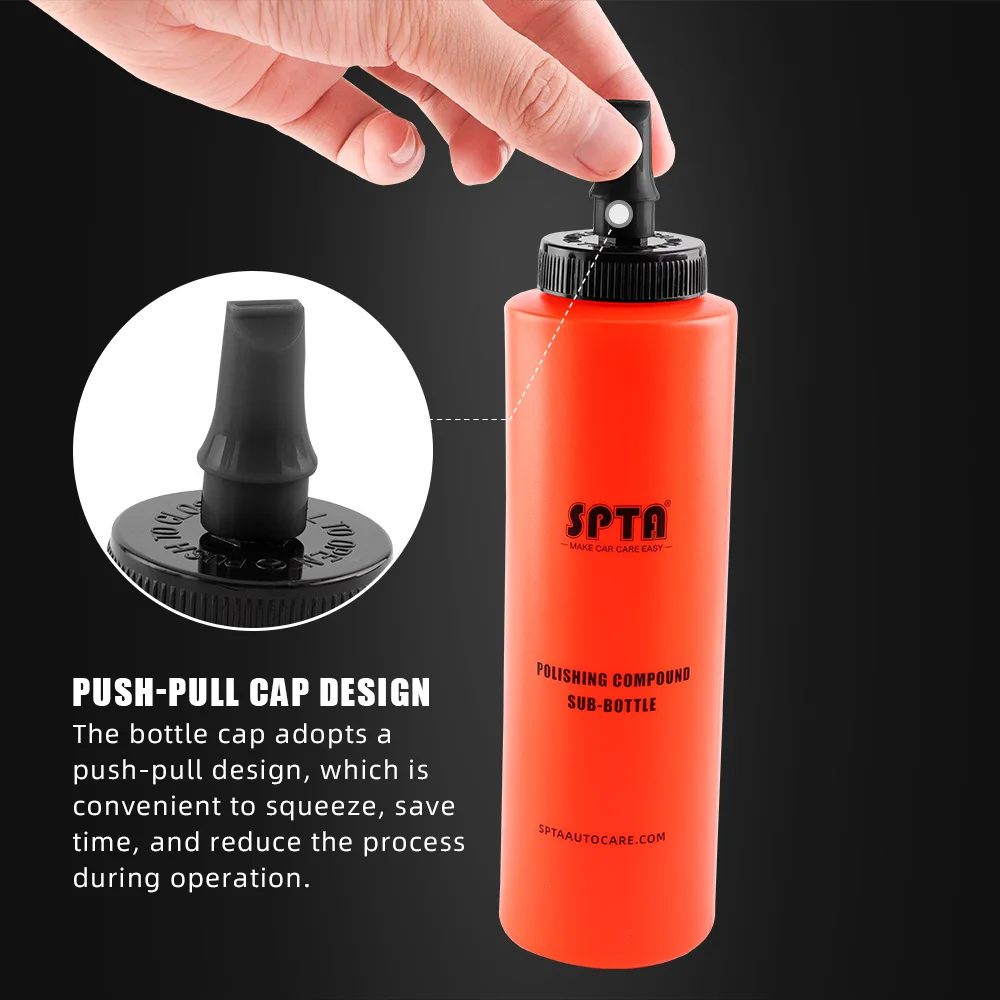 SPTA 400ml Car Wax Polish Bottle Liquid Sub-bottle Multi-function Auto Polishing Wax Sub-bottle Liquid Packing