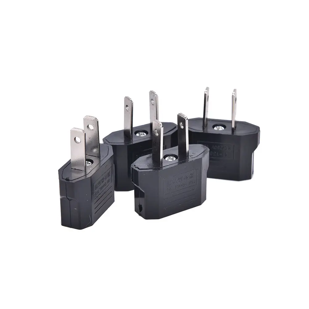 Plug Adapter 4pcs European Euro EU To US USA Plug Travel Charger Outlet Converter Adapter AC Power Plug
