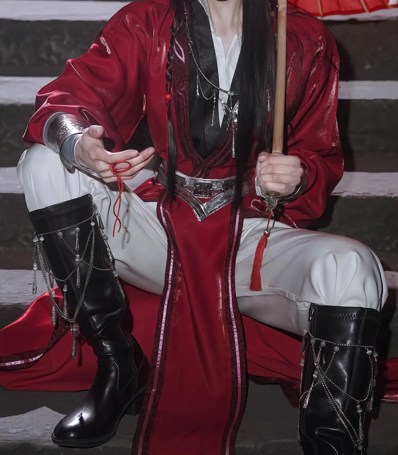 2024 Neue Zweite Serie Tian Guan Ci Fu Hua Cheng Cosplay Kostüm Huacheng Outfit Schuhe Perücke Frauen Männer Halloween Rolle Spielen Requisite 16