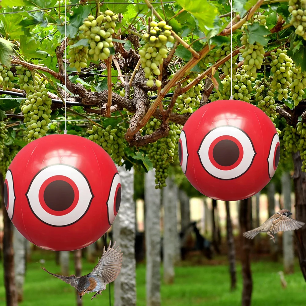3pcs Scary Eye Balloons - Bird Repellent For Gardens, Outdoors & Boats - PVC, No Power Needed