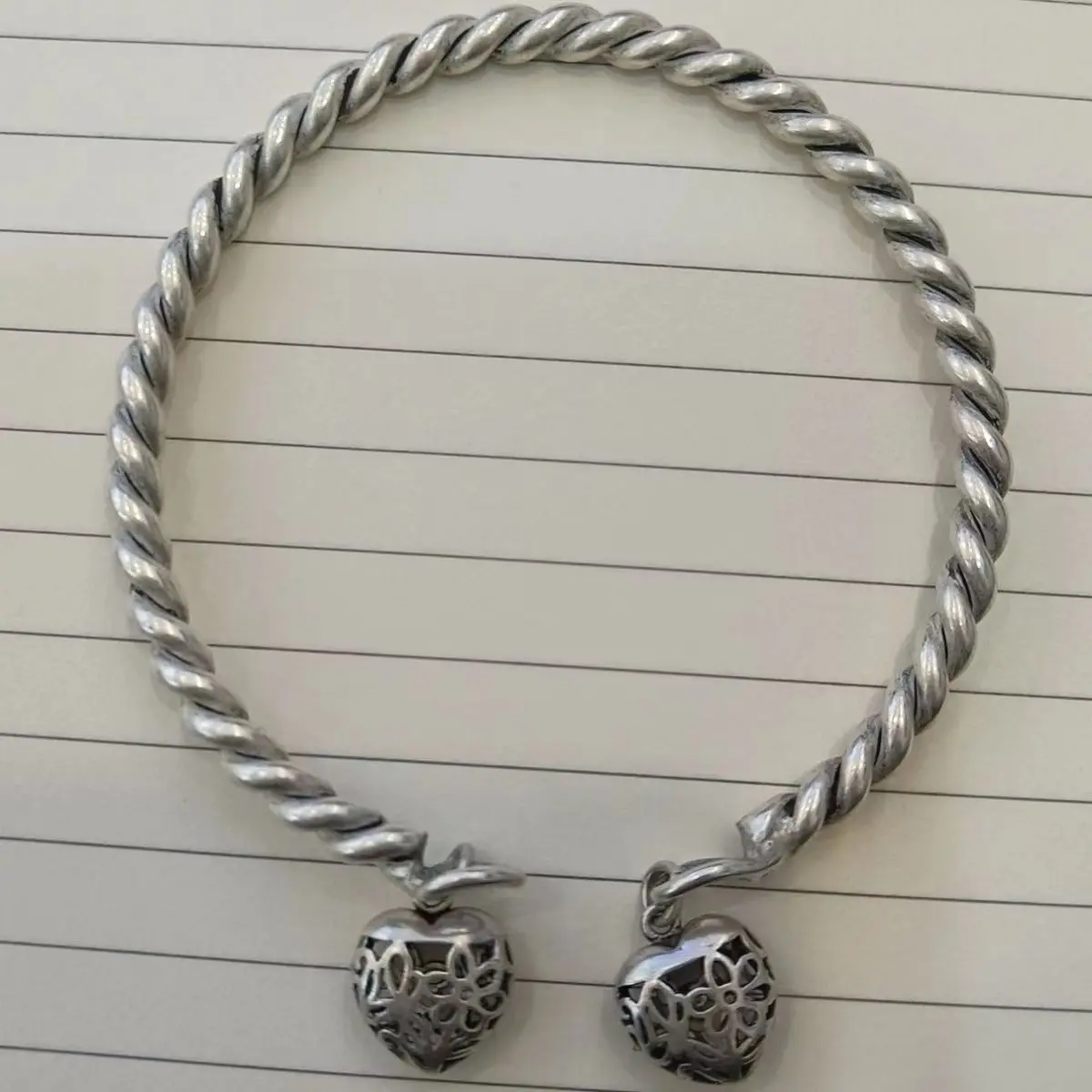 Anello A Gradino In Argento Nascosto Cinese Apertura Love Jingle Bangles Twist Bracciale Regali