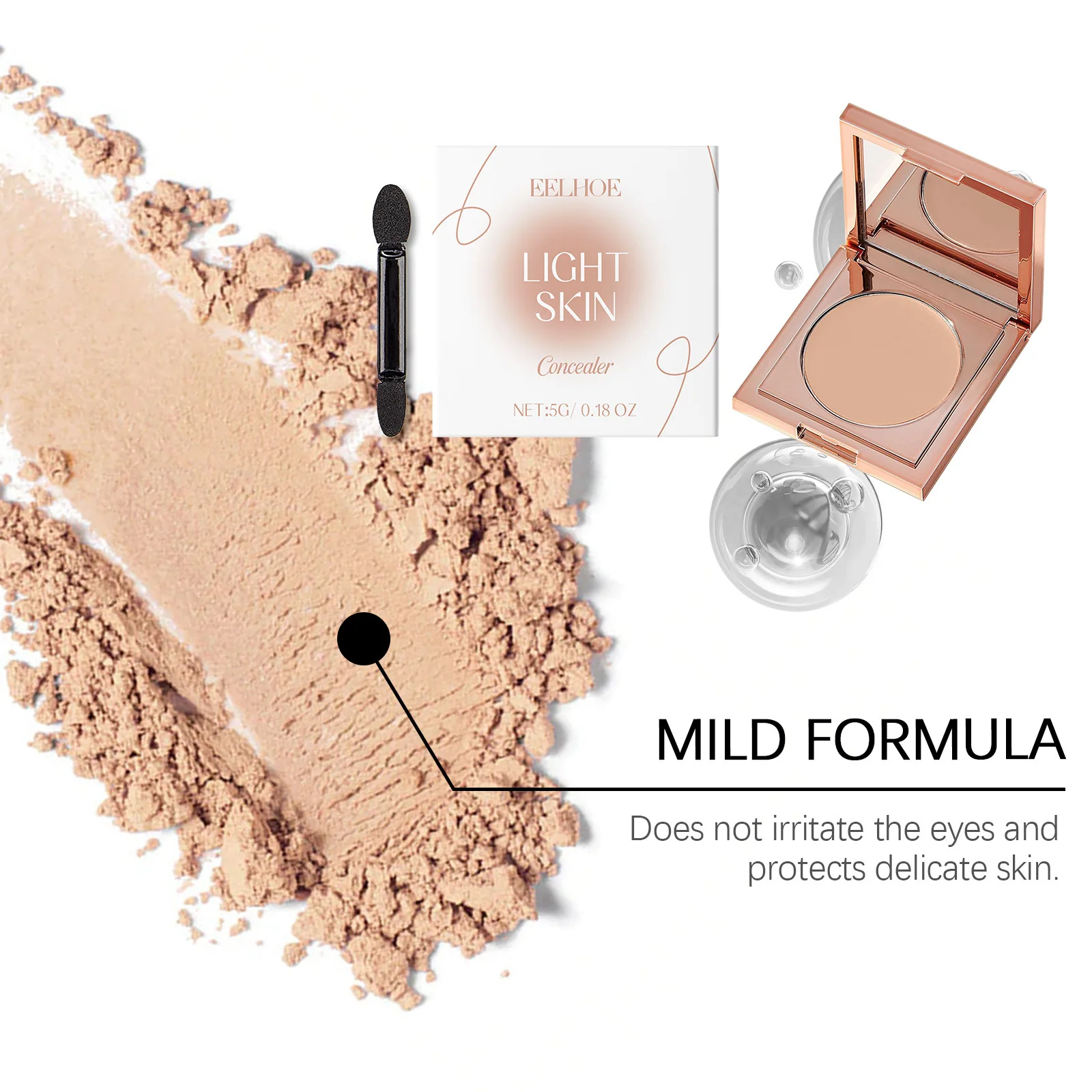 Hydrating Concealer Even Skin Tone Cover Dark Circles Acne Pores Long Lasting Makeup Brightening Skin Breathable Makeup Products 5