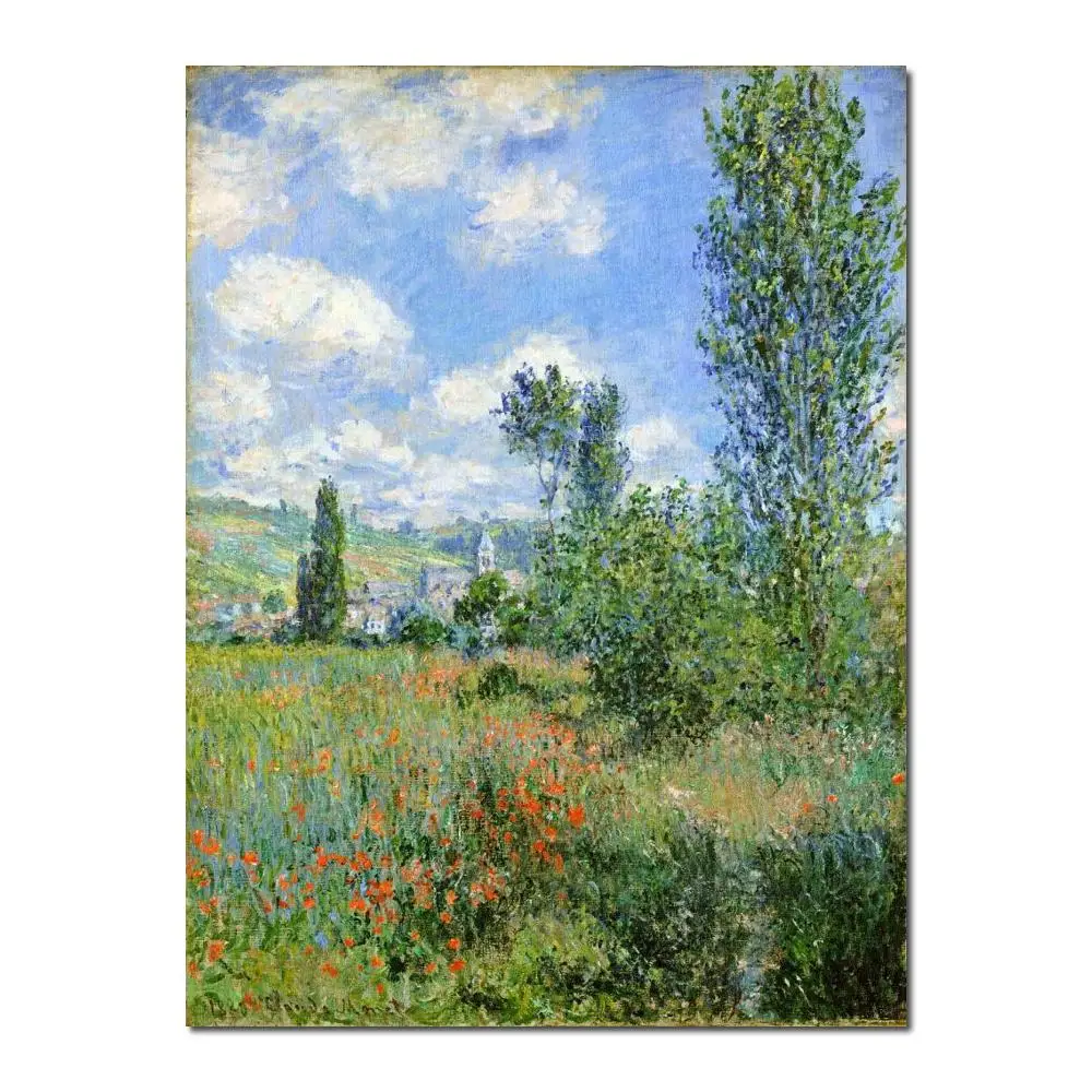 

High quality Claude Monet modern art Lane in the Poppy Fields, Ile Saint-Martin Oil paintings reproduction hand painted