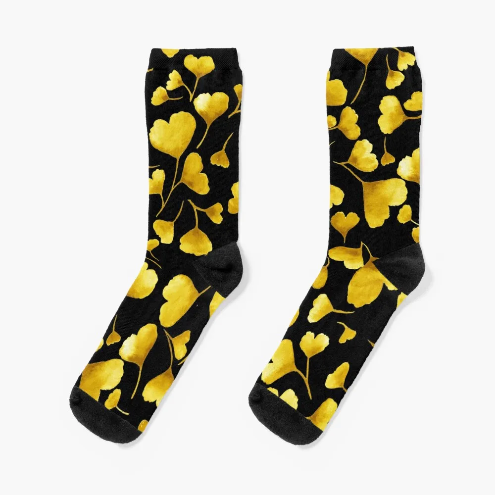 Abstract ginkgo leaves patter Socks Thermal socks man winter Sports socks Stockings compression Socks For Women Men's