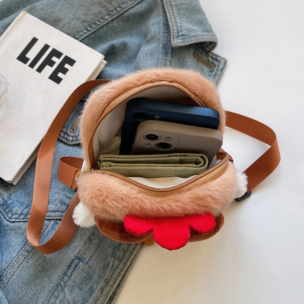 Cute Chicken Bag for Women Girls Gift Chicken Purse for Women Fluffy Hen Shoulder Bag  Handbag Cute Animal Crossbody Bags