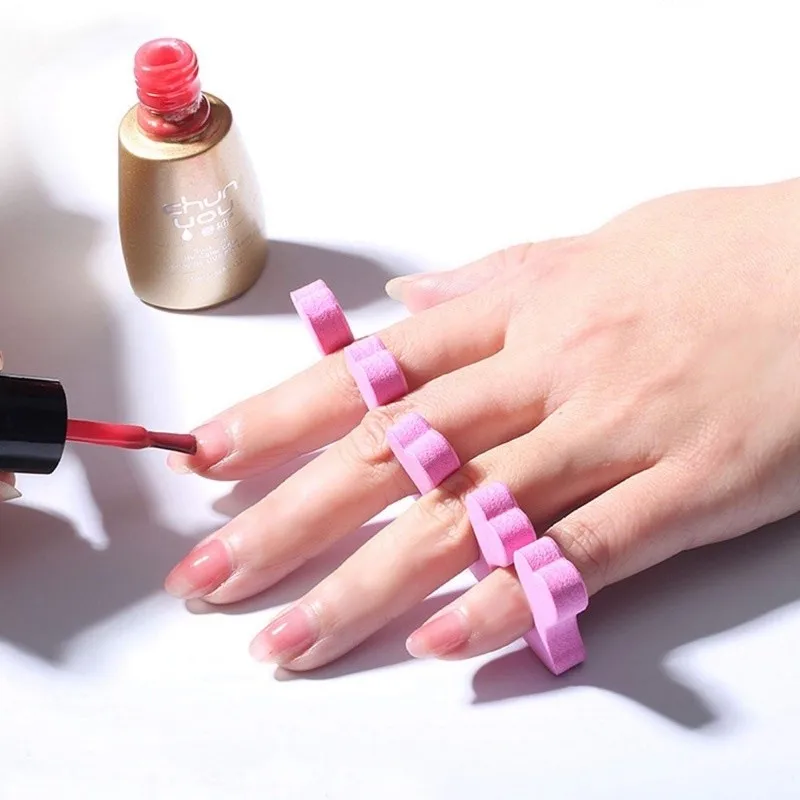 10/2pcs Nail Art Sponge Toe Separators Fingers Foots Dividers Soft UV Gel Polish Beauty Tools Manicure Pedicure Pack nail art tools toe separators toe spreader finger toe separator