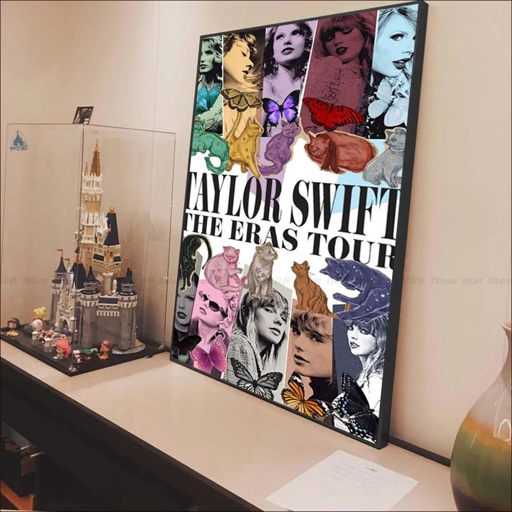 Taylor-Swift The Eras Tour New Album Poster Vintage Posters Sticky Retro  Kraft Paper Sticker DIY Room Bar Cafe Kawaii Room Decor