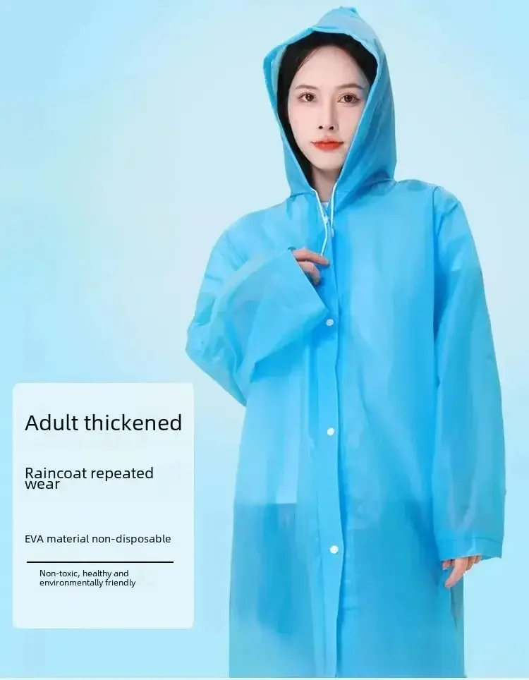 145*68CM EVA Unisex Raincoat Thickened Raincoat Women Waterproof Men Camping Waterproof Rainwear Suit raincoat poncho 1piece
