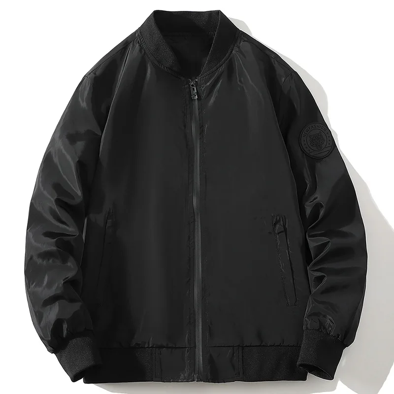 Autumn Winter Fashion Casual Jackets for Men Zipper Outwear Men's Windbreaker Solid Color Male Coat Bomber Jacket Men's Clothing