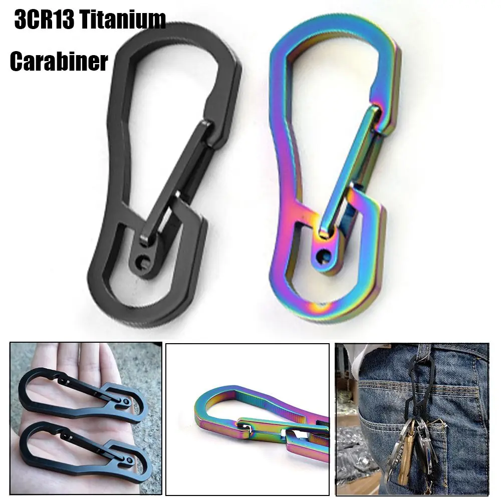 LS4 Grit Titanium Carabiner Keychain