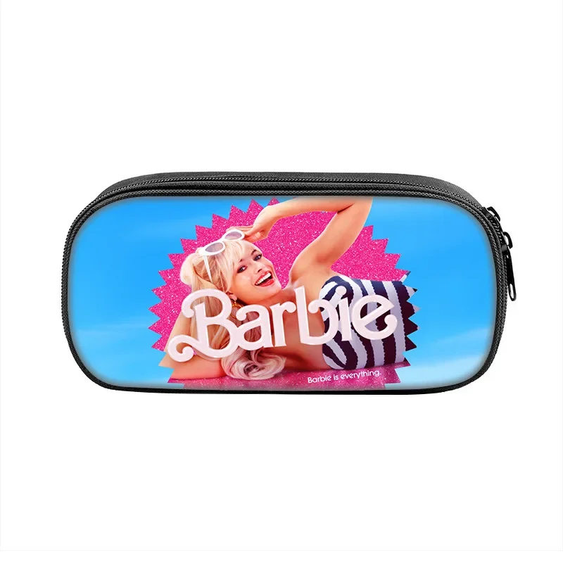 

MINISO Barbie The Movie Peripheral Two-dimensional Girl School Bag Large Capacity Storage Stationery Box Pencil Bag Best Gift