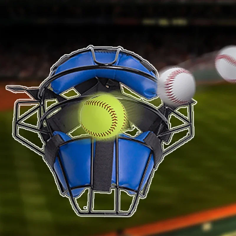 

Softball Face Cover Wide Field Vision Comfortable Safety Fielder Head Guard Softball Helmet Baseball Catcher Surface Protection