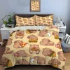Cute Cartoon Capybara Print Bedding Set Duvet Cover 1 Duvet Cover 2 Pillowcases Adult and Children Bedding Set Christmas Gifts 4