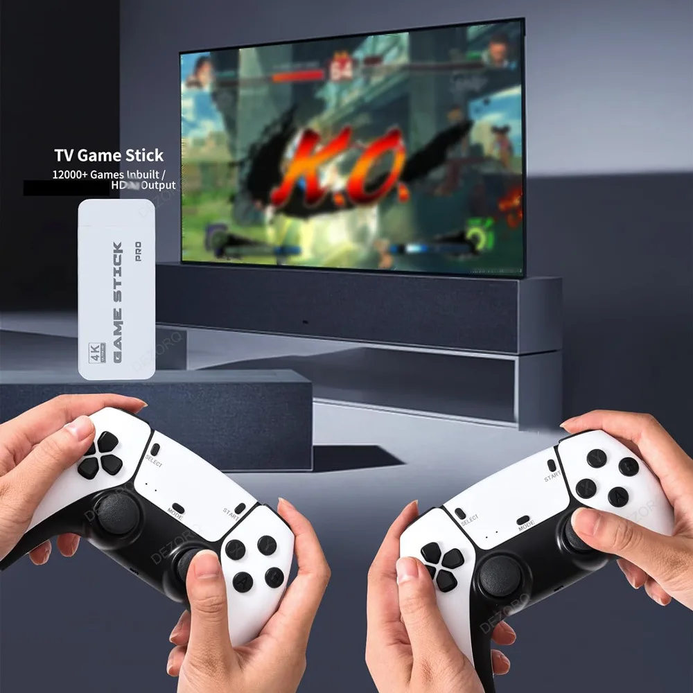 미니 TV 휴대용 게임 콘솔 무선 게임 패드, 비디오 게임, M15 게임 스틱, 20000 + 레트로 게임, HD 출력, PS1 용 2 인용, 64G