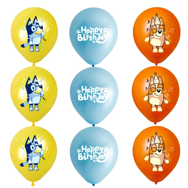 핫 블루 빙고: 멋진 생일 파티 장식과 디지털 풍선 세트