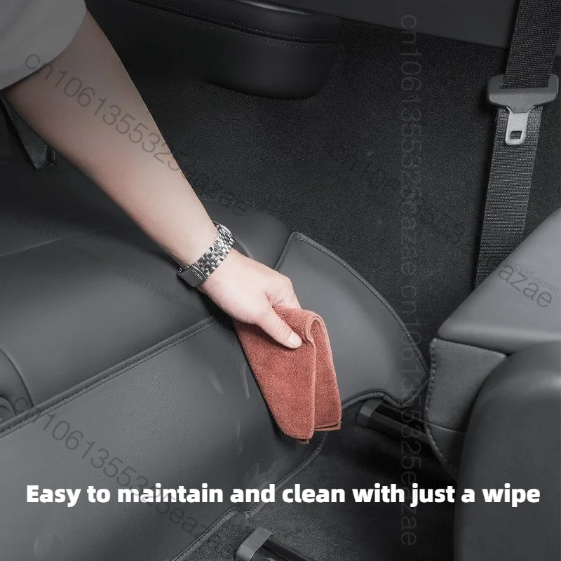 테슬라 모델 YL 2026 2027 뒷좌석 하단 보호 매트 PU 가죽 시트 아래 안티 킥 패드 자동차 인테리어 액세서리