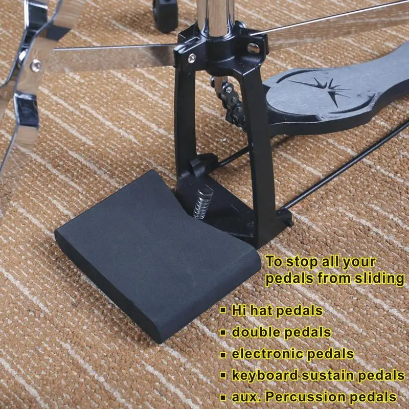 Bass Drum Rug Block Kick Pedal Fixer Slide Prevention 2X Blocks For Double Kick Pedal Hi-Hat Stand Keyboard Electric Bass