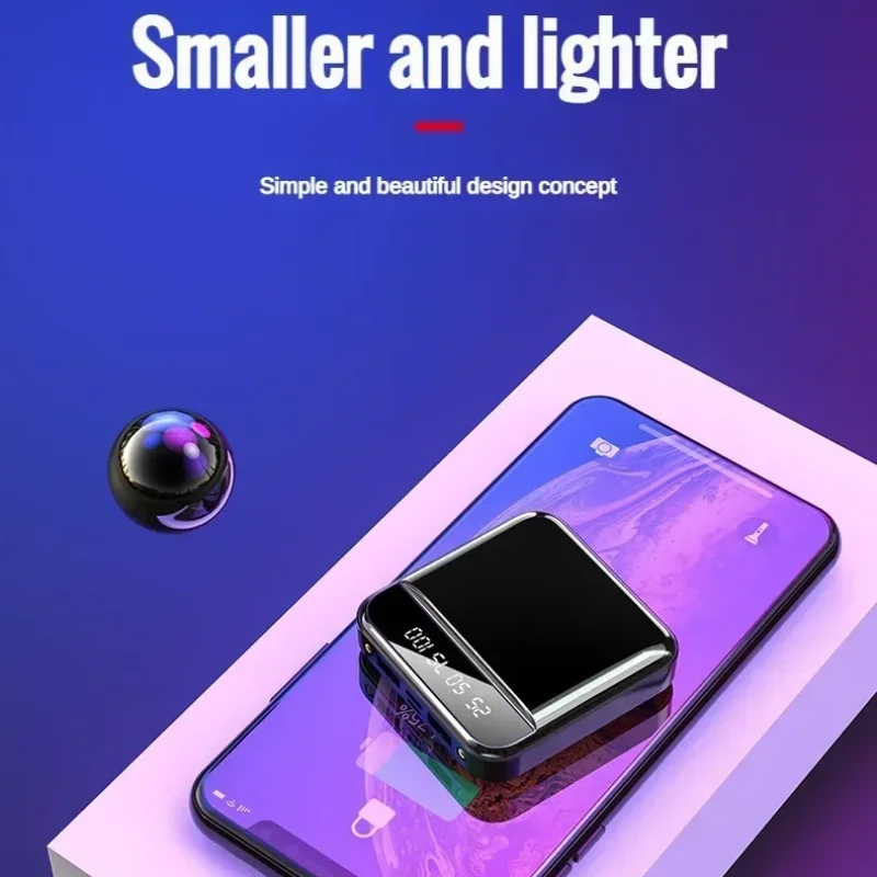 Xiaomi 30000mah Mini Power Bank Super Fast Charge Lights Digital Portable Powerbank External Battery For Iphone Huawei Samsung power bank