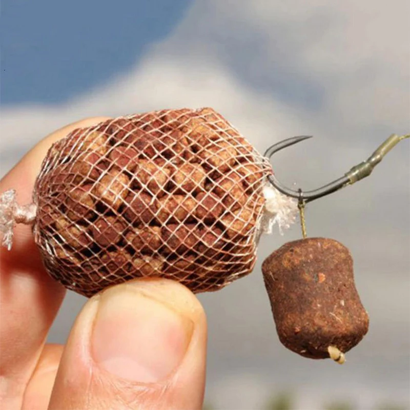 Fishing Net PVA Mesh Water Soluble Refill Rig Baits Wrap Bag Environmental