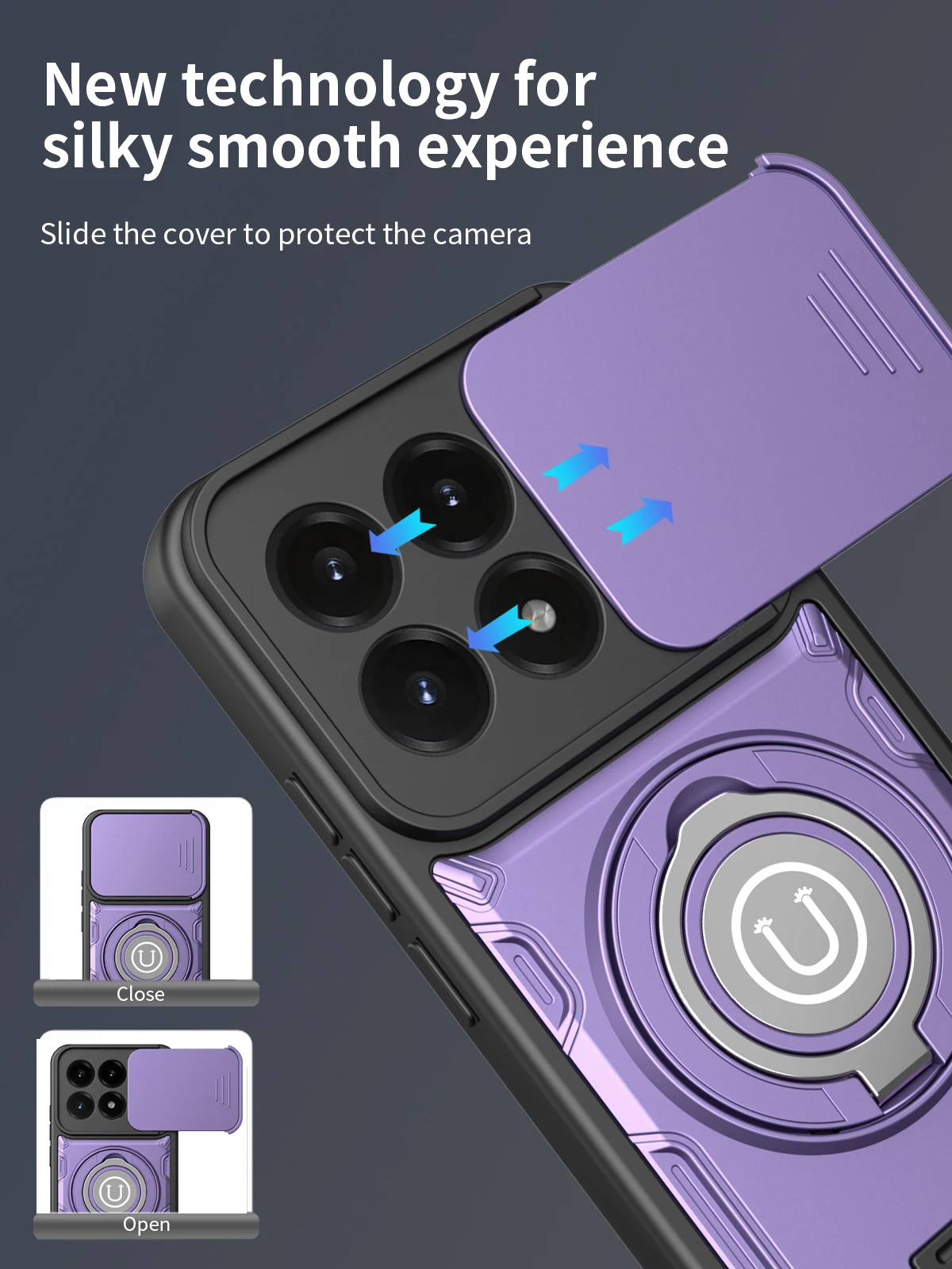 Shockproof Magnetic Phone Case with Lens Protection and Anti-Knock Design