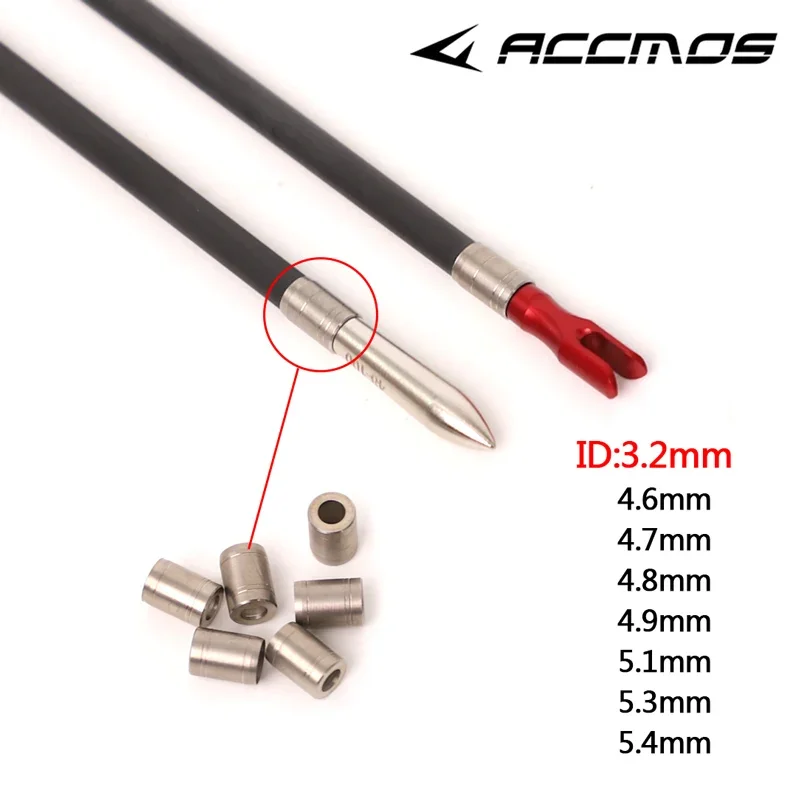 

12pcs Archery Stainless Steel Explosion-proof Ring For The ID 4.2 mm ID 3.2mm ID6.2mm Arrow Shaft Protecter Ring Arrow Collar