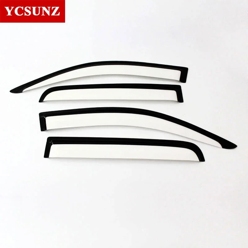 Side Window Deflectors For Toyota Hilux Vigo 2005 2006 2007 2008 2009 2010 2011 2012 2013 2014 Door Wind Guards Rain Visor