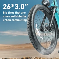 Vélo électrique BURCHDA NEW AZ26 1000W 45KM/H, 26 pouces, pneus larges 3.0, batterie lithium 48V20AH, vélo électrique de ville pour adultes 7