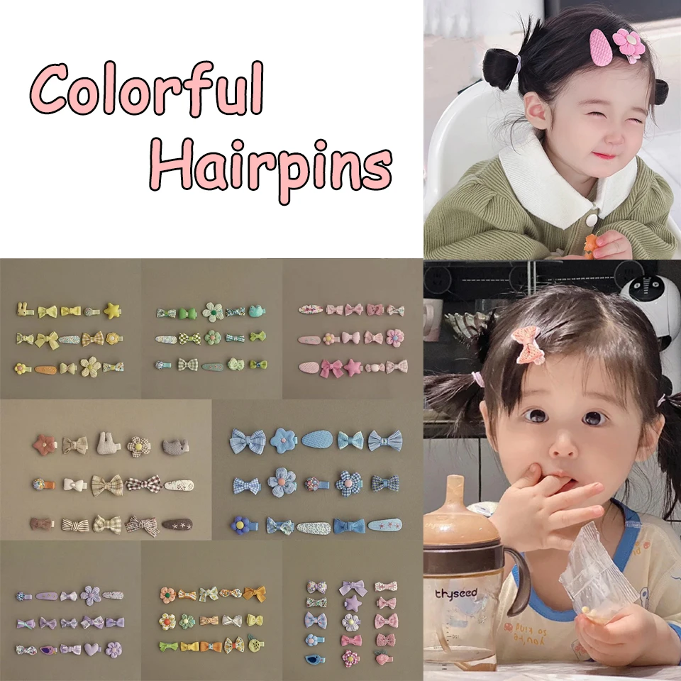 

2024Baby Accessories Korean Girls Plastic Hair Clips Baby Hair Bows Cute Headwear Small Size Hairpins Crab Hair Pin Fashion Pins
