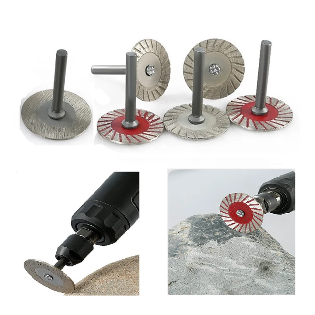 1pc Cutting Blade Disc With Mandrel For Wooden Metal Stone Granite Marble-Cutting 1# 2# 3# 6mm Diamond Saw-Blade Circular Saws