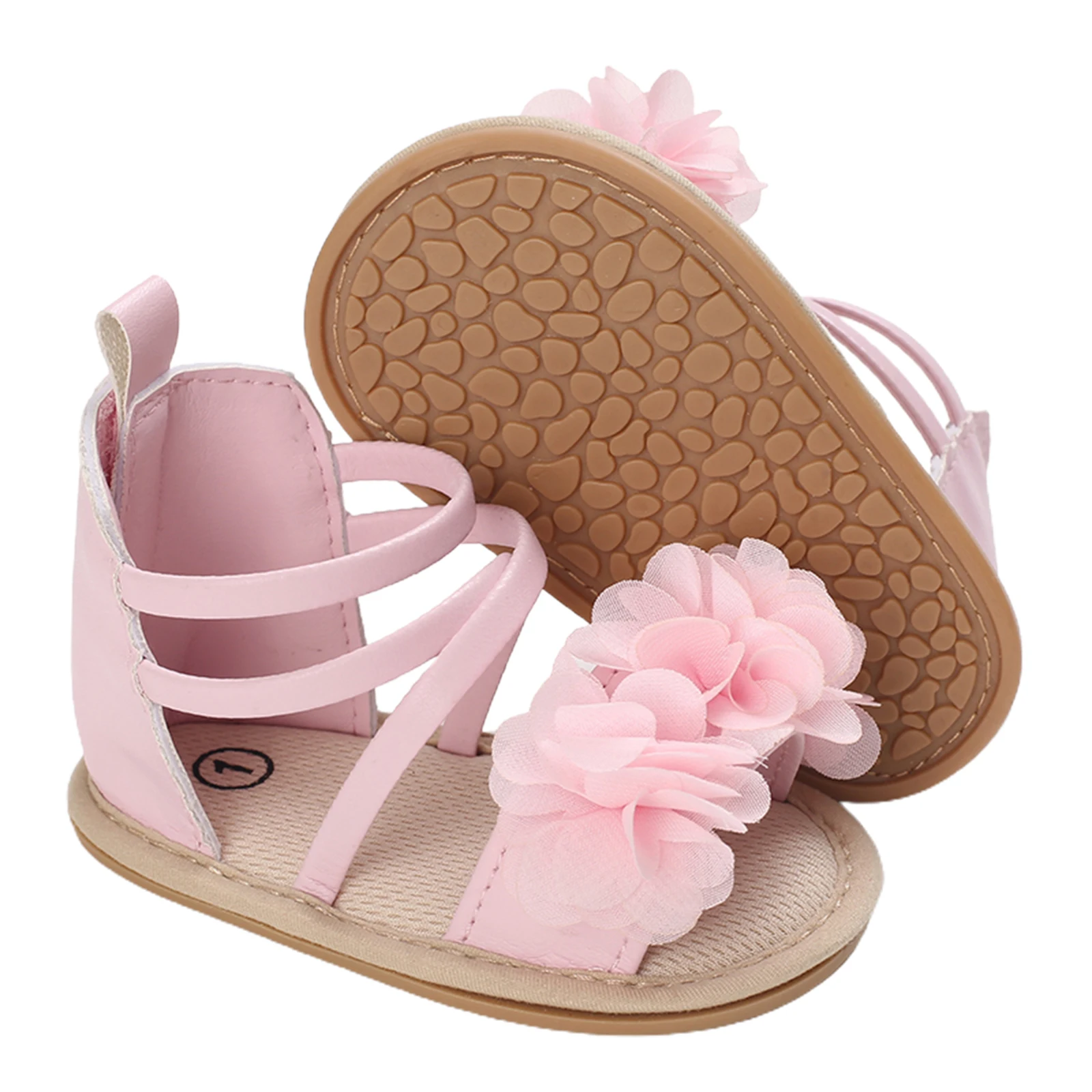 Kids Sandals Baby Sandals -04-12 Lioraitiin 0-18M Infant Baby Girls Casual Sandals Flower Patchwork Bandage Soft Sole Non-Slip Princess Flat Shoes
