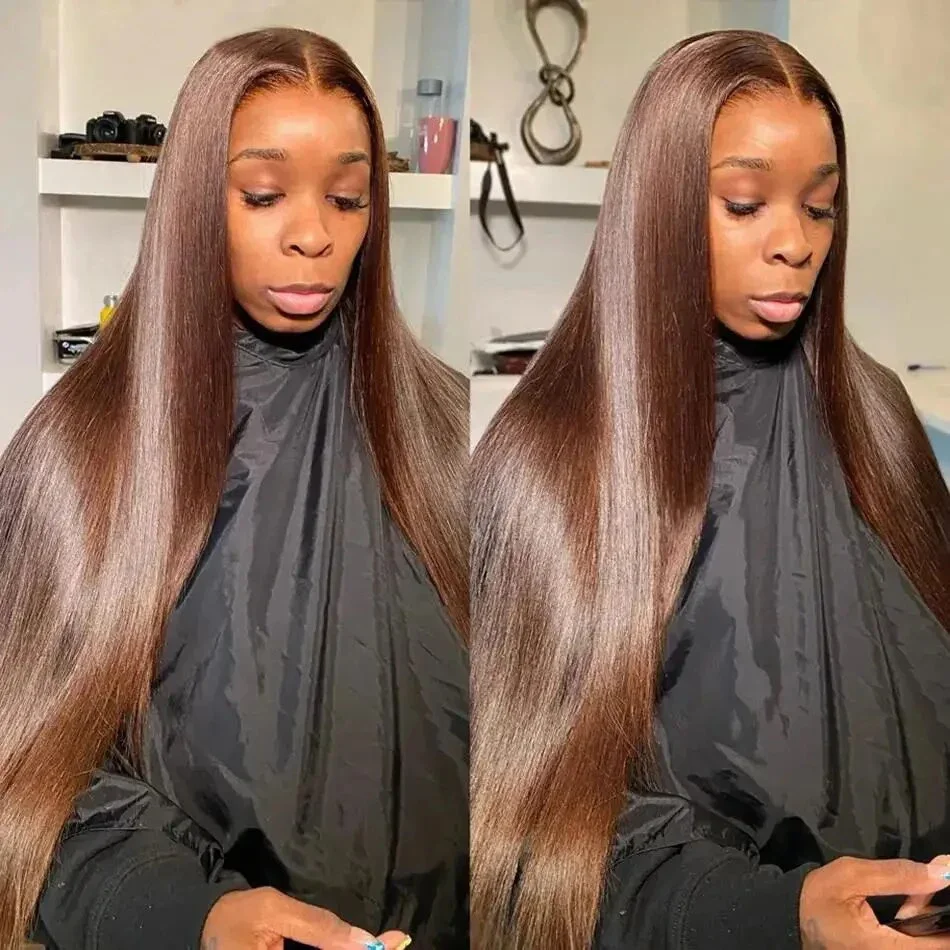 女性用 13 × 4 レースフロント人毛ウィッググルーレスレディトゥゴー