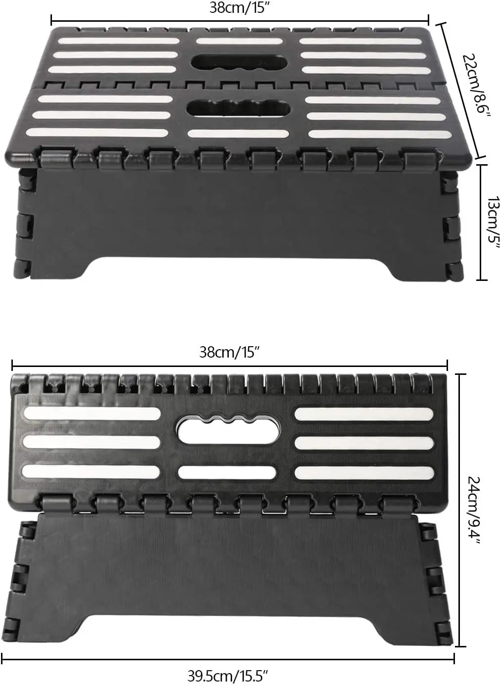 Folding Stool Non-Slip Home Door Elderly Ladder Auxiliary Half-Step Folding Step Stool Portable Plastic Folding Stool For Bed Stairway Step