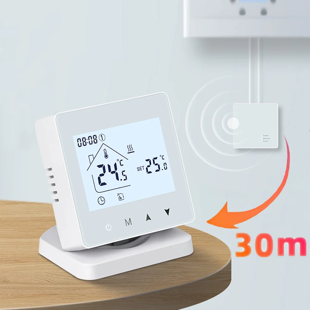 Smart Wireless Thermostat for Gas Boiler Room Heating RF Home