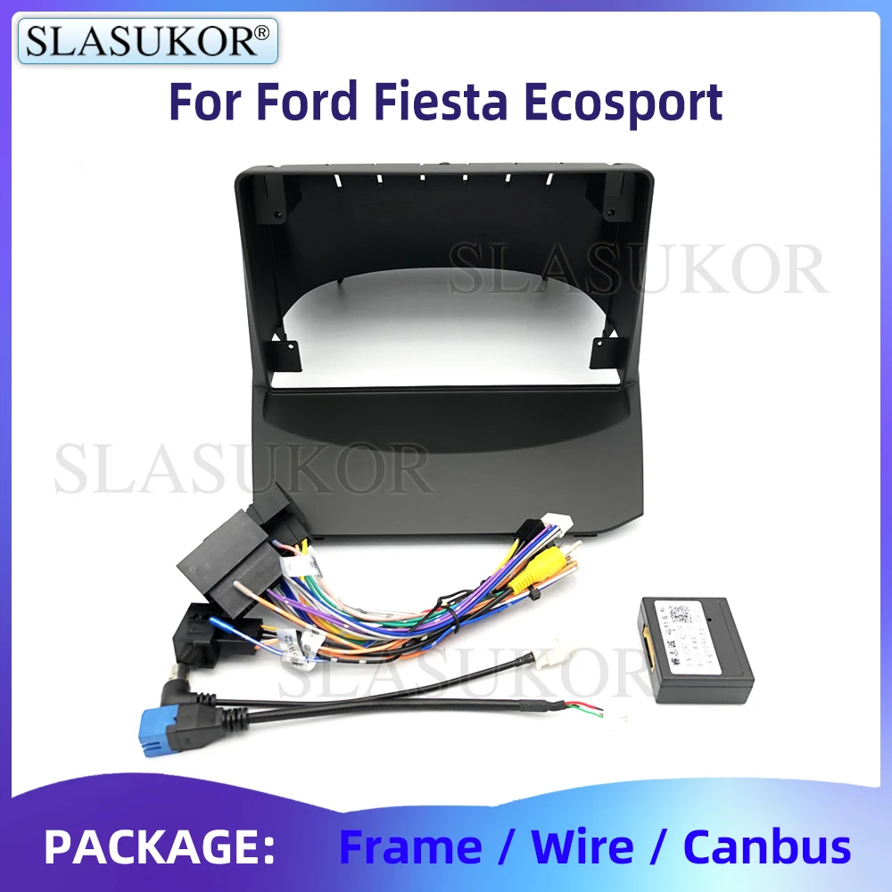 

9" Fascia For Ford Fiesta Ecosport 2008-2018 Frame Video Panel Player Audio Frame Dashboard Mount Suit Accessories With Wire