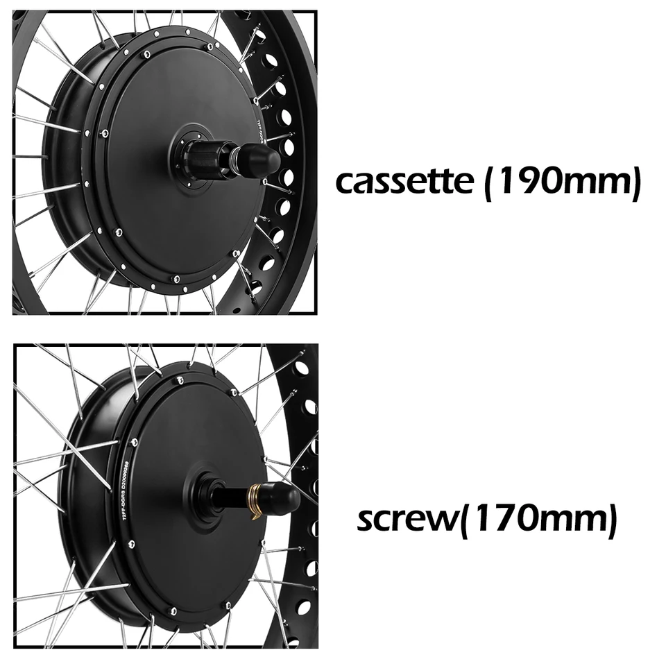 Kit Conversion Vélo électrique - Moteur Moyeu Arrière 72V 3000W/5000W - Pour Roues 20/24/26 Pouces