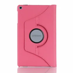 360 Rotation Leather Tablet Case Stand - Tab A9 A11 8.7IN (Rose Red)