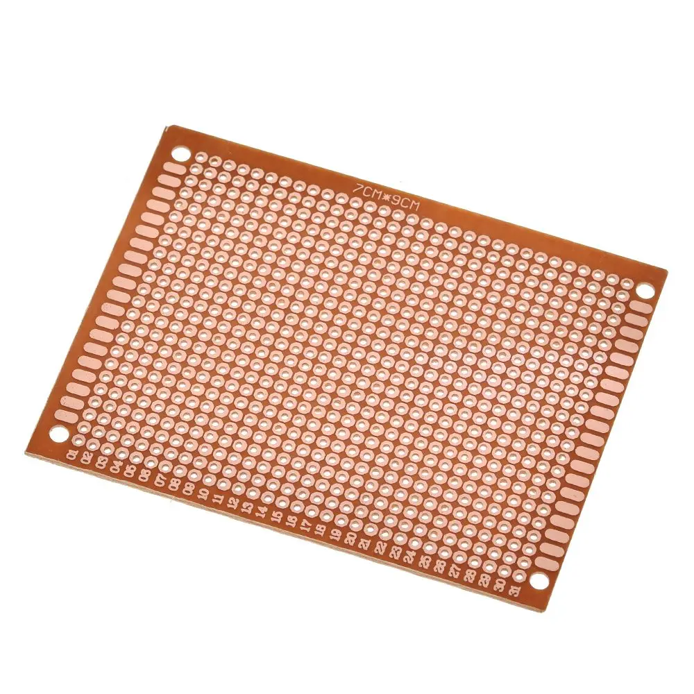 10pcs 7x9 7*9cm Single Side Prototype PCB Breadboard Universal Board Experimental Bakelite Copper Plate Circuirt Board Yellow printed circuit board