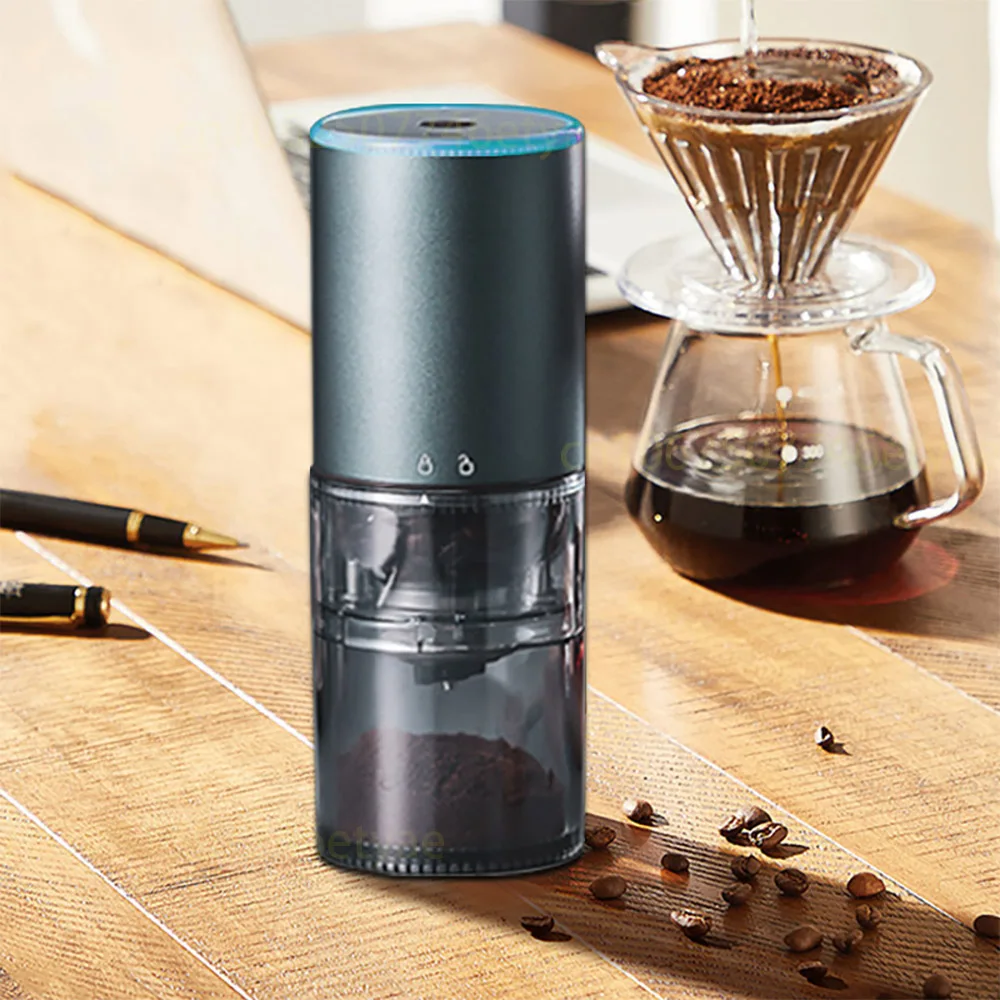 Electric Portable Espresso Machine Small Coffee Grinders Coffee Beans Grinder 5 Levels Grind Camping Travel Coffee Maker Ceramic Burr Grinder with