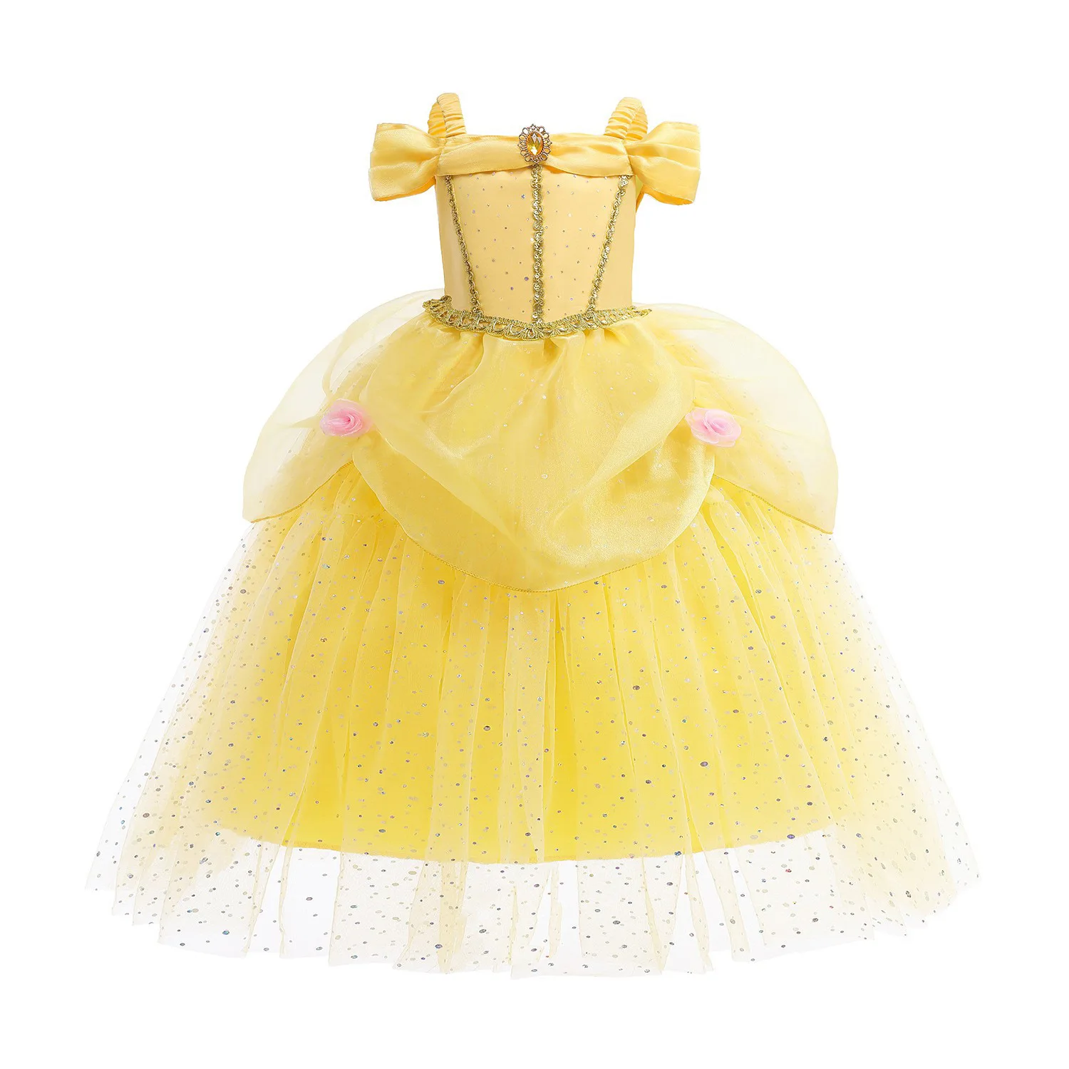 Halloween Costume for Girls Creative Cute Cartoon Princess Cosplay Belle Dress Dress Up Costume For Party Performance