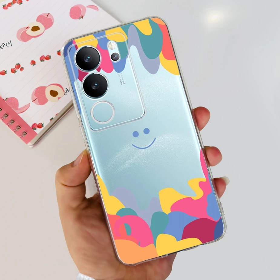 Stylish Painted Clear Silicone Soft TPU Phone Case