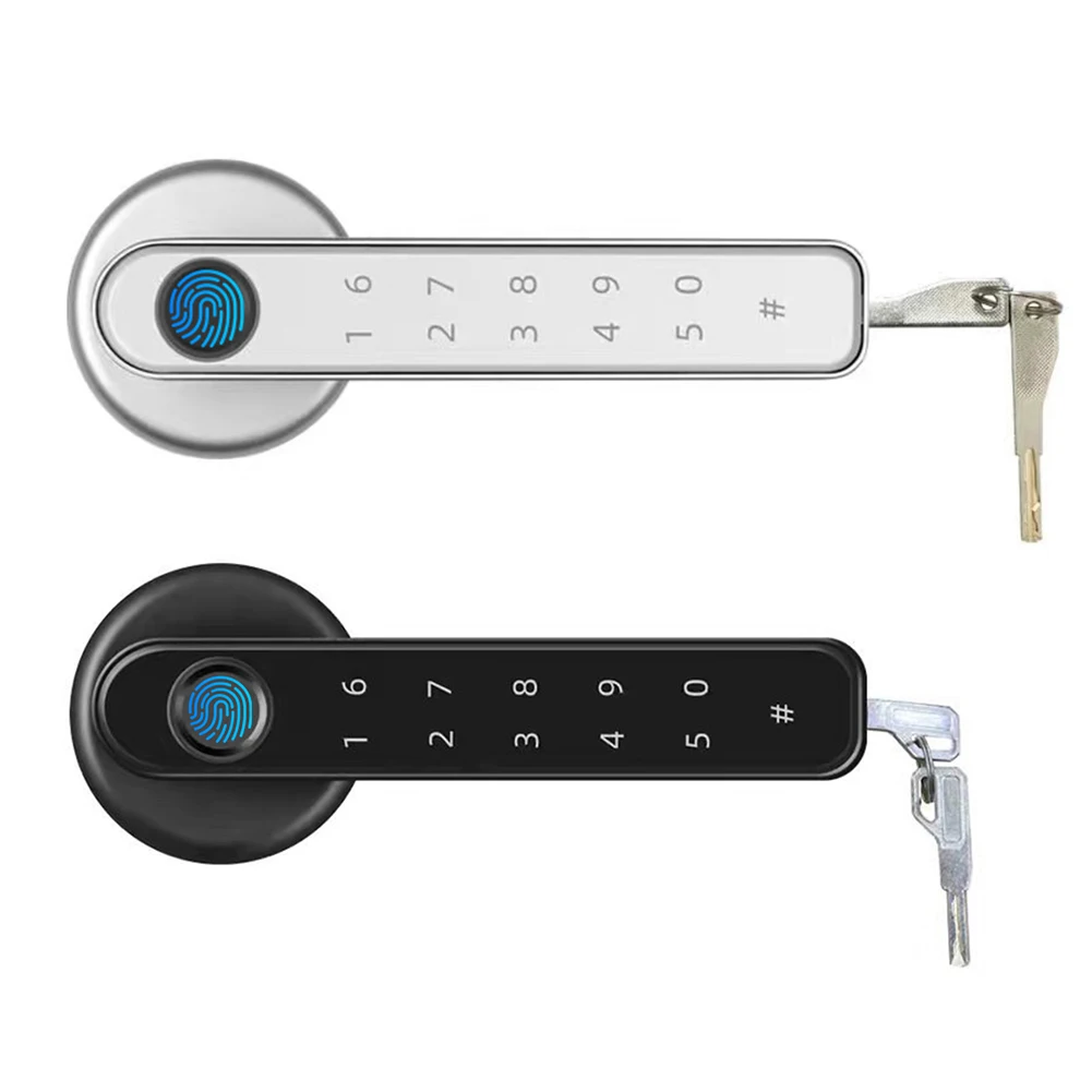 Description Picture 5 of itemTuya Biometric Fingerprint Smart Door Lock Electronic Digital Lock Password Fingerprint Keyless Security Door Handle for Home
