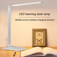 Wireless Charger LED Desk Lamp USB Charging Dimmable Touch Control Eye-caring Table Lights Port For Bedroom Living Room Office  1