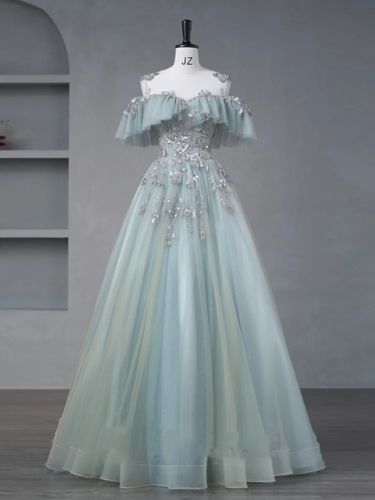 Sweetheart Glittering Off-Shoulder Quinceanera Dress Beading Appliques Ball Gown Vestidos De 15 Birthday Party Gowns Corset
