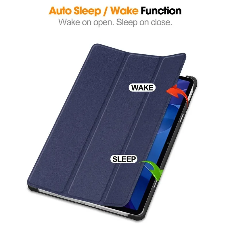 Premium PU Leather Tri-Folding Magnetic Stand Tablet Cover