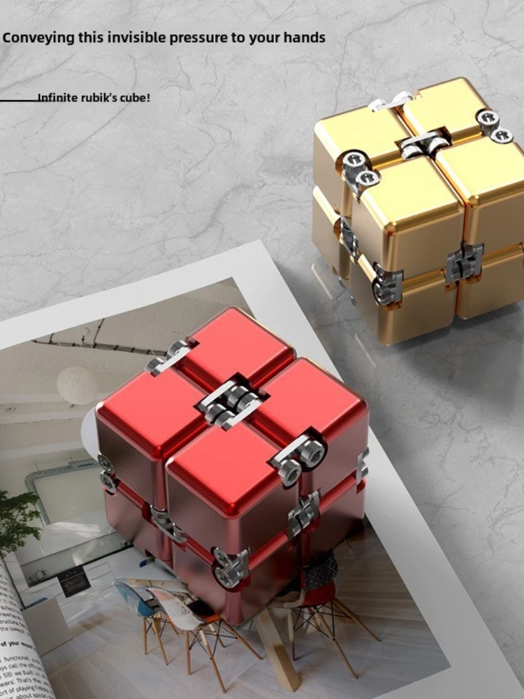 Stress Relief Toy Infinity Cube Portable Educational Toys Decompresses Relax Toys for Children Adults Birthday Gift