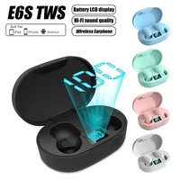 TWS E6S Wireless Bluetooth Earphones By Mic LED Display Stereo Noise Cancelling Headset With Charging Cable For All Smartphone 1