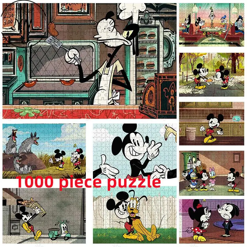 1000 Pieces Mickey Minnie Mouse Disney Brand Creative Jigsaw Puzzle Toys Kids Adult Collection Hobby Educational Toys Gifts master 1 64 defender 110 pickup bigwheels diecast toys car models miniature hobby collection gifts