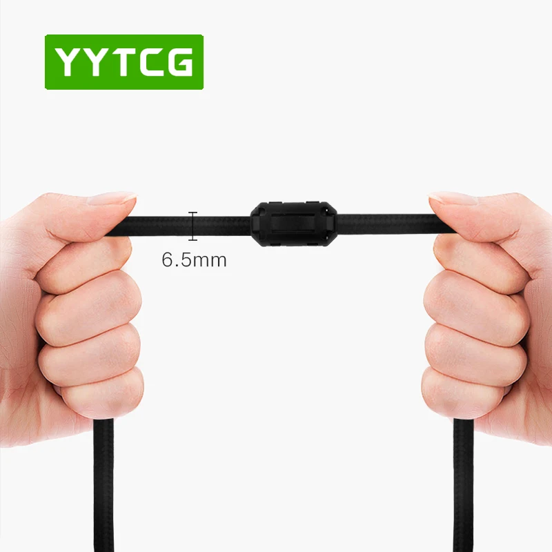Premium Oxygen-Free Copper Braided Audio Cable with 3.5mm Stereo to Dual XLR Connectors