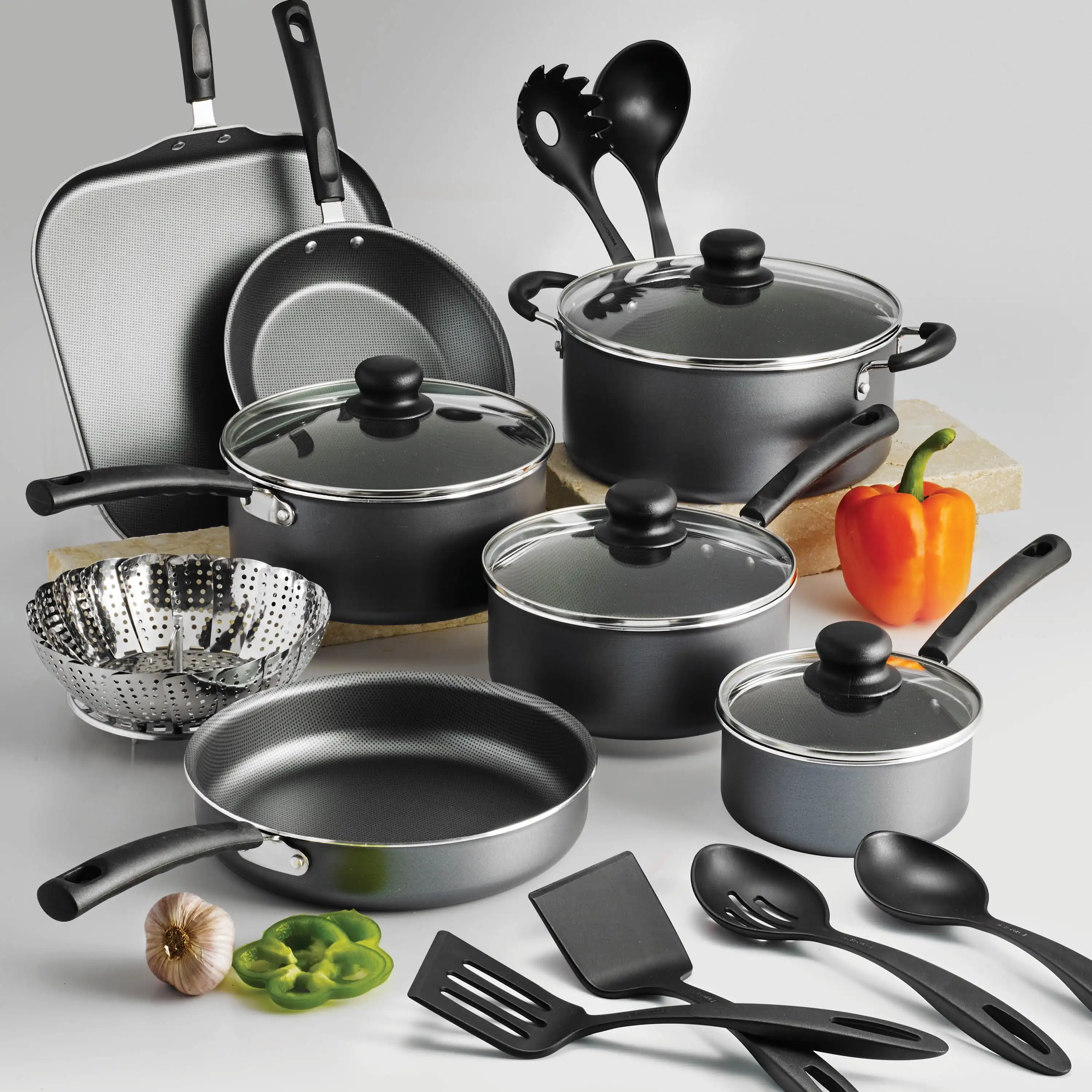 Tramontina Primaware 18 Piece Non-stick Cookware Set, Steel Gray -  AliExpress