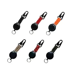Retractable Keychain Key Chain Carabiner for Climbing Camping Men Women